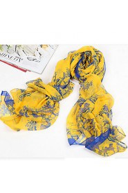 Vintage Carriage Pattern Printed Scarves Sunscreen Shawl Voile Scarves