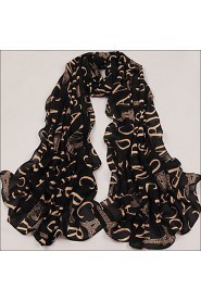 Ms. Long Chiffon Scarf Fashion Letters Print Scarves