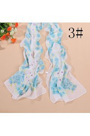 Ms new small rose chiffon scarf silk scarves