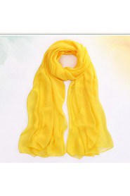 Korean Summer Long Oversized Beach Towel Scarf Pure Color Sunscreen Silk