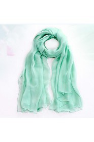 Korean Summer Long Oversized Beach Towel Scarf Pure Color Sunscreen Silk