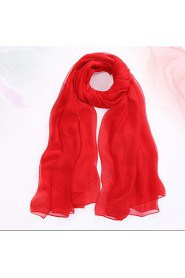 Korean Summer Long Oversized Beach Towel Scarf Pure Color Sunscreen Silk