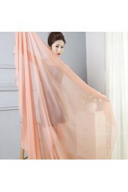 Korean Summer Long Oversized Beach Towel Scarf Pure Color Sunscreen Silk