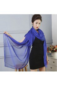 Korean Summer Long Oversized Beach Towel Scarf Pure Color Sunscreen Silk