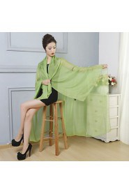 Korean Summer Long Oversized Beach Towel Scarf Pure Color Sunscreen Silk