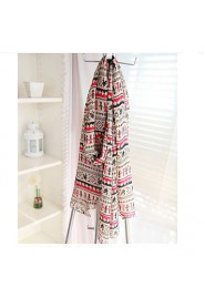 Women Wool Casual Chiffon Scarves Nation Retro Print Scarf Shawl