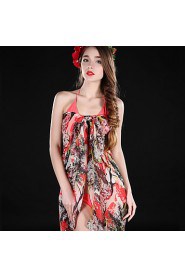 Women Flower Print Chiffon Scarf Beach Towels