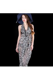 Women Leopard Chiffon Scarf Beach Towels