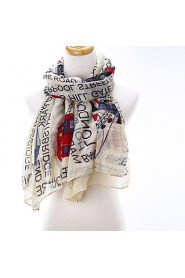 Women's Cute Vintage Lightweight Soft London Scenery Print Fashion Scarf