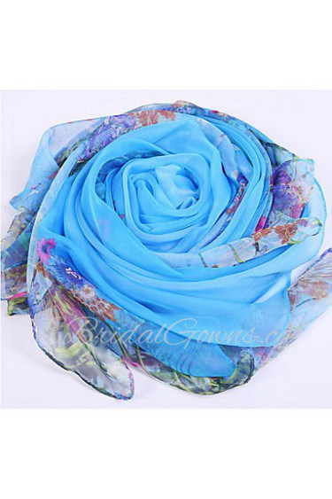 Roses Printed Silk Autumn And Winter Scarves Female Wild Long Section Of The Warm Shawl