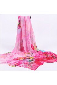 Roses Printed Silk Autumn And Winter Scarves Female Wild Long Section Of The Warm Shawl