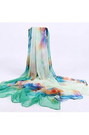 Roses Printed Silk Autumn And Winter Scarves Female Wild Long Section Of The Warm Shawl