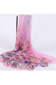 Roses Printed Silk Autumn And Winter Scarves Female Wild Long Section Of The Warm Shawl