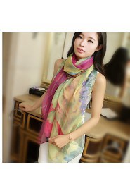 Roses Printed Silk Autumn And Winter Scarves Female Wild Long Section Of The Warm Shawl