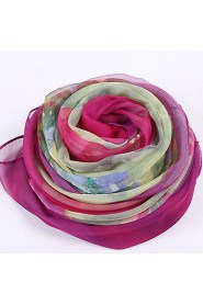 Roses Printed Silk Autumn And Winter Scarves Female Wild Long Section Of The Warm Shawl