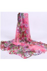 Roses Printed Silk Autumn And Winter Scarves Female Wild Long Section Of The Warm Shawl