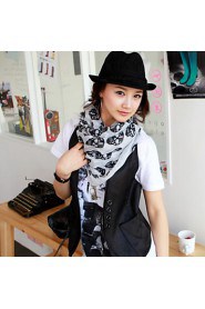 Women Cute Casual Skull Scarf Scarves Shawls