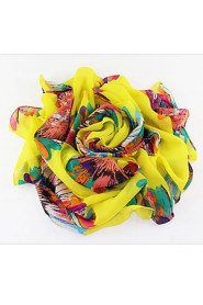 Women Cute Sunflower Chiffon Scarf