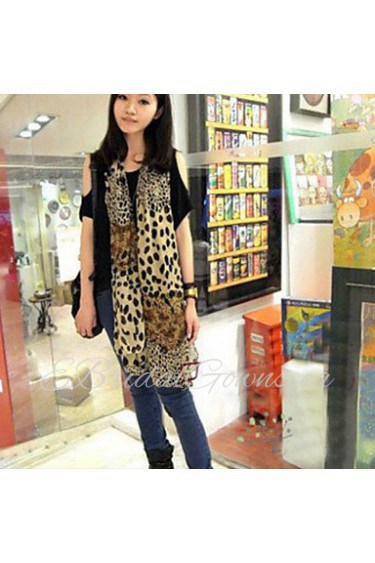 Women Leopard Print Scarves Shawls Chiffon Scarf