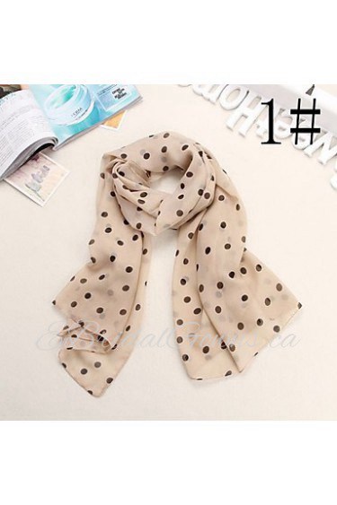 Bully Dot Pattern Shawl Chiffon Scarf