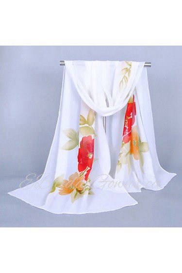 Women's Chiffon Colorful Print Scarf