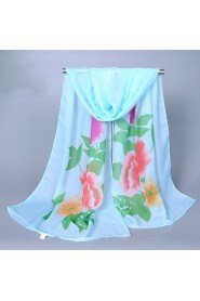 Women's Chiffon Colorful Print Scarf