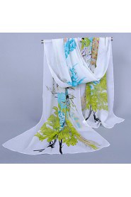 Women's Chiffon Colorful Print Scarf