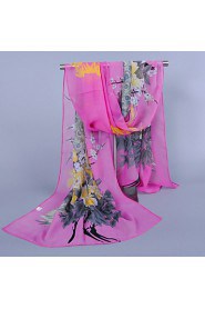 Women's Chiffon Colorful Print Scarf