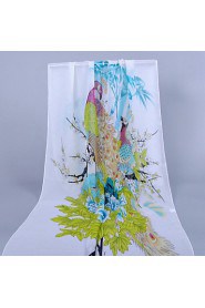 Women's Chiffon Colorful Print Scarf