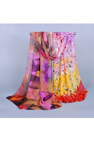 Women's Chiffon Colorful Print Scarf