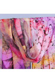 Women's Chiffon Colorful Print Scarf