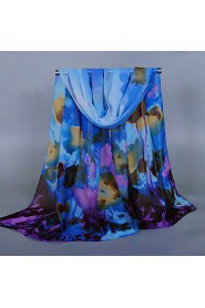 Women's Chiffon Colorful Print Scarf