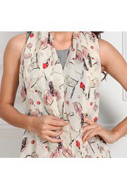 Women's Chiffon Lips Scarf