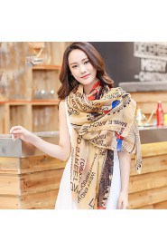 Temperament Large Amphibious Girl Flag Pattern Printing Shawl Scarf