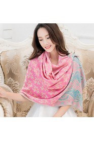 National Wind Jacquard Pallium Vintage Temperament Cherry Printing Scarf