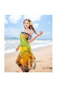 Women's (Random Color) Extra Large Cover-Ups,Color Block/ Floral/ Boho One-Pieces Chiffon 20 Colors