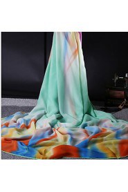 Female Spring And Autumn And Winter Scarves Ms. Gradient Large Square Silk Scarf