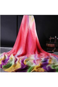 Female Spring And Autumn And Winter Scarves Ms. Gradient Large Square Silk Scarf