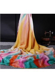 Female Spring And Autumn And Winter Scarves Ms. Gradient Large Square Silk Scarf