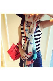 Spring And Summer Cotton Super Beautiful Letters Printed Scarf Scarves