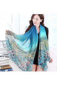 Korean Version New Cotton Long Printing Scarf Beach Towel