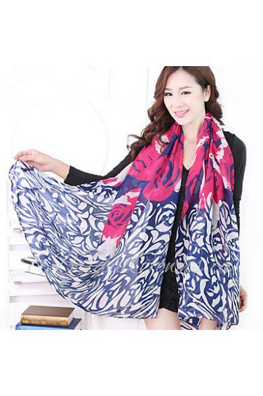 Cotton Long Autumn Winter Scarf Voile Scarves Butterfly Print Big Shawl