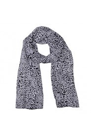 Women's Leapord Print Chiffion Square Bandana Scarf 150*50cm