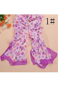 New tulip printed chiffon scarf silk scarves