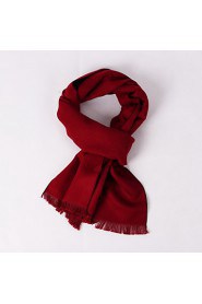 Deep Red Flannelette Scarf