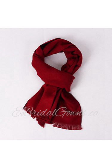 Deep Red Flannelette Scarf