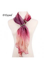 Women Trendy Infinity Scarves Purple Gradient Printed Uniqiue Design Scarves Brand New Fashion