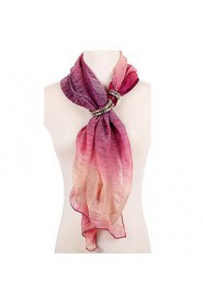 Women Trendy Infinity Scarves Purple Gradient Printed Uniqiue Design Scarves Brand New Fashion