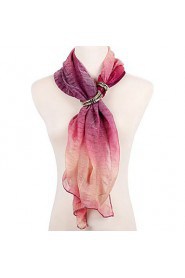 Women Trendy Infinity Scarves Purple Gradient Printed Uniqiue Design Scarves Brand New Fashion