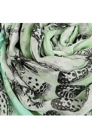 Chic Vintage Women Volie Scarves Butterfly Printed Oversized Scarf Winter Long Wrap Free Shipping